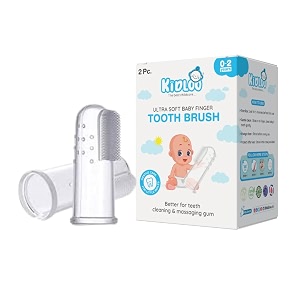 baby finger toothbrush with silicone ideal for cleaning amp massaging gums bpa-free for children amp newbornsfor 3 months baby manual toothbrush - infant transparent 1 count