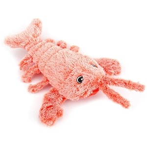 kidology flopping lobster toy  usb rechargeable moving plush toys for dogs puppies and cats  interactive chew amp kicker for indoor play exercise teething relief amp boredom reduction