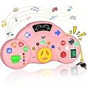 Kidology Montessori Busy Board with LED Lights – Sensory Musical Toy for Toddlers, Educational Learning Activities for Brain Development, Preschool Skills, Birthday Gift for Boys &amp; Girls