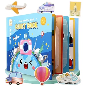 kidology montessori quiet book for toddlers  montessori busy book for kids to develop learning skills  montessori learning homeschool preschool educational activity book toys travel