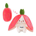 KIDOLOGY Plush Toy Pillow Reversible Bunny Soft Toy For Kids  - 35 cm