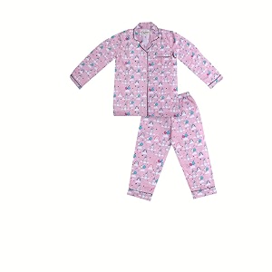 cotton cute sleepwear for girls  charming printed pajama set  full sleeves kurta pajama set