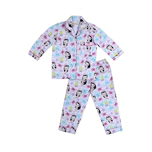 cotton cute sleepwear for girls  charming printed pajama set  full sleeves kurta pajama set