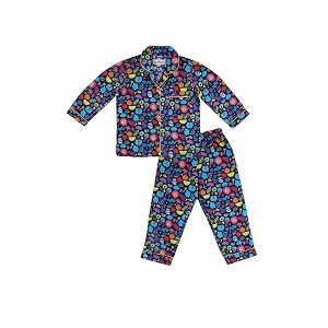 cotton cute sleepwear for girls  charming printed pajama set  full sleeves kurta pajama set