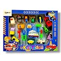 Eraser Set for Kids - Colorful Theme School Stationary for Boys & Girls - 17 Unique 3D Erasers Detachable | Birthday Gift Idea | Return Gift Pack (Mechanic Tools)