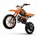 Kids 50cc Dirt Bike,2-Stroke Gas Mini Bike,Orange,CPC Listed