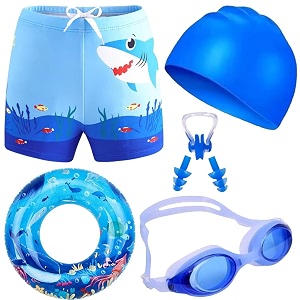 Kids 6-in-1 Swimming Kit Includes Swim Trunks