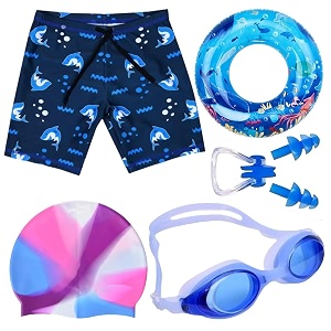 Kids 6-in-1 Swimming Kit Includes Swim Trunks