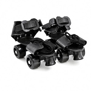 kids adjustable roller skates clip on quad skates with secure buckle and adjustable straps beginner skating shoes for boys girls indoor outdoor sports