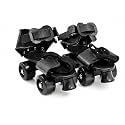 Kids Adjustable Roller Skates Clip On Quad Skates with Secure Buckle and Adjustable Straps Beginner Skating Shoes for Boys Girls Indoor Outdoor Sports