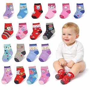 kids ankle length cotton socks  assorted multicolor cute cartoon prints  soft breathable amp stretchable  comfortable everyday wear for boys amp girls