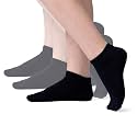 Kids Athletic Ankle Socks | No Show Viscose Bamboo Cushioned Socks for Kids
