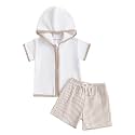 Kids Baby Boy Girl Swim Cover Up Toddler Swim Trunks and Short Sleeve Coverup Beach Bathing Suit Swimwear