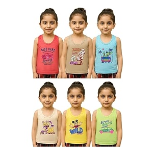 kids baby boys multicolor comfort amp cozy cartoons printed vest pack of 6