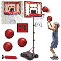 Kids Basketball Hoop, Adjustable Height Basketball Toys with LED Scoreboard