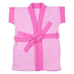 kids bath gown bathrobe bath towel bathing accessories for baby girl 4-5 year color pink34 