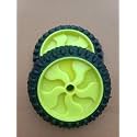 Kids Bicycle Training Wheels, Side Support Set, 2 Pieces, Green