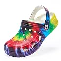 Kids Boys&amp;Girls Black Camouflage Clogs Children's Beach Shoes Classic Marbled Tie Dye Clog Little Kid