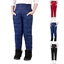 Kids Boys Girls Snow Pants Winter Waterproof Thick Insulated Ski Snowpants Toddler Warm Windproof Snowboarding Pants