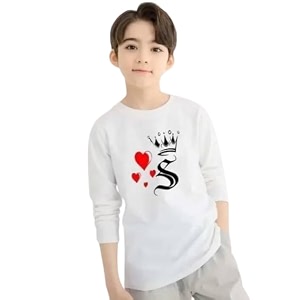 Kids Boys Printed Round Neck Stylish Polyester