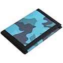 Kids Boys RFID Wallet with Magic Sticker, Teen Camo Nylon Wallet for Christmas/Birthday Gift Ideas (Camo Blue)