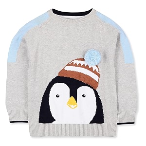 Kids Boys Round Neck Full Pullover Sweater