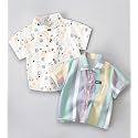 Kids Boys Shirt Printed Checkered and Floral
