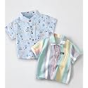 Kids Boys Shirt Printed Checkered and Floral