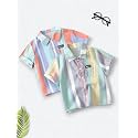 Kids Boys Shirt Printed Checkered and Floral