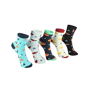 kids boys socks - printed cotton kids socks  soft amp comfortable sock for boys  durable boy sock for everyday wear- pack of 5