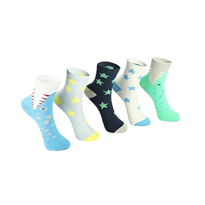 kids boys socks - printed cotton kids socks  soft amp comfortable sock for boys  durable boy sock for everyday wear- pack of 5