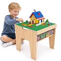 Kids Building Table for Lego, Double Side Activity +8x Storage Bins,Ages 3+
