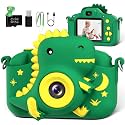 Kids Camera, Dinosaur Toddler Digital Camera for Ages 3-12 Boys Girls Childrens, Christmas Birthday Gifts, Selfie 1080P HD Video Camera for 3 4 5 6 7 8 9 Years Old Boys Girls Toys Gifts