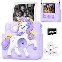Kids Camera Instant Print,1080P Digital Camera Toy for 3-8 Years Old Girls