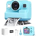 Dylanto Kids Camera Instant Print,1080P Kids Instant Cameras that Print Photos,Christmas Birthday Gifts for Girls Age 3-12,Portable Toy for 3 4 5 6 7 8 9 10 Year Old Girls Boys-Blue