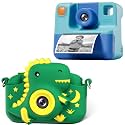 Kids Camera Instant Print and Dinosaur Toddler Digital Camera, FHD Selfie Digital Video Cameras, Christmas Birthday Gifts for Girl Boys 3-12 Years Old