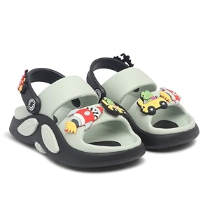 kids cartoon character sports sandals lightweight soft sole slip-on sandals with adjustable back strap for boys amp girls