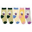 Kids Cartoon Cotton Socks for Boys & Girls (Pack of 5) | Cute Bunny Ice Cream Design Soft Ankle Socks | Breathable Stretchable Casual Socks for Kids
