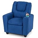 Kids Chair Leather Recliner Sofa w/Cup Holder, Anti-Slip Feet, Adjustable Backrest & Footrest for Kids/Children/Toddlers, 3+ Age Group, Up to 157lbs, Black/Pink/Beige/Brown