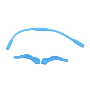 kids children outdoor sports sunglasses glasses soft silicone band strap  pack of 2pcs anti slip ear hooks holder blue