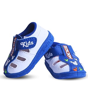 kids chu-chu sound musical first walking cozy sandals for baby boys and baby girls age 9-22 months