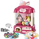 Kids Claw Machine with Toys Inside, Vending Machine Lights & Sound, Electronic Mini Claw Game for Boys & Girls, Birthday & Party Gift, Includes 25 Plush Toys, Surprise Eggs & USB Cable
