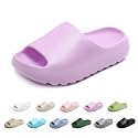 Kids Cloud Slides Slippers For Girls Boys,Pillow House Slippers Non-Slip Super Soft Quick Drying Shower Cushioned Slides Bathroom Thick Sole Sandals Indoor Outdoor Slippers