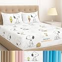 Kids Collection - Party Bedsheet | Soft Micro Bedding Set for Kids &amp; Toddlers | Cute Cartoon Print | Comfort &amp; Style for Everyday Use - Snoopy Happy Mood