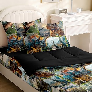 Kids Comforter SetZipper Bedding Twin for Boys3D