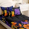 Kids Comforter SetZipper Bedding Twin for TeenBlack