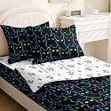 Kids Comforter SetZipper Bedding Twin for TeenBlack
