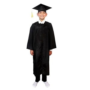 Kids Convocation Dress Graduation Gown and Cap