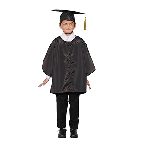 Kids Convocation Dress Graduation Gown and Cap