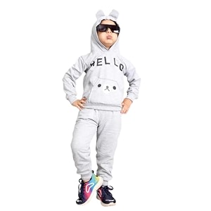 Kids Cotton Blend Hoodie and Jogger Set
